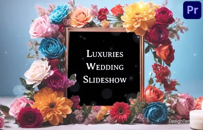 Decorative 3D Floral Wedding Photo Frame Slideshow
